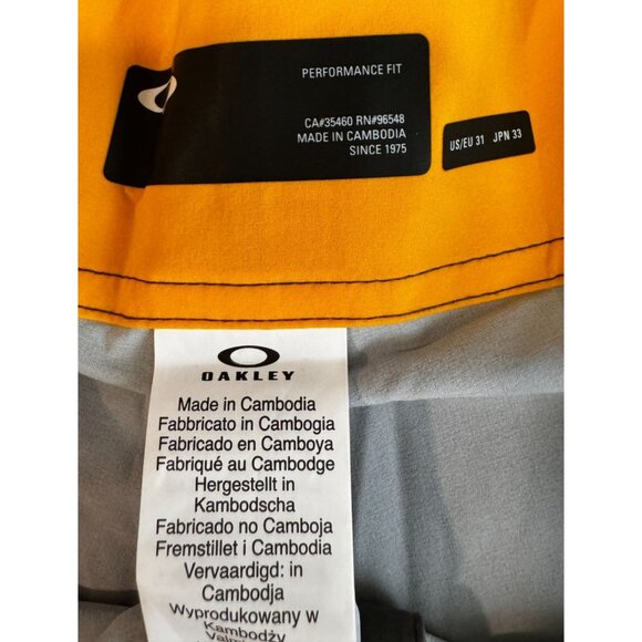 Oakley Performance Fit Ollie Block Board Shorts Swim Trunks Waist 31" - Picture 4 of 5